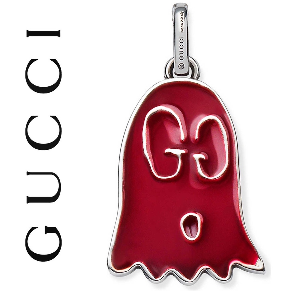 GucciGhost Red Gucci Pendant Silver NWT
